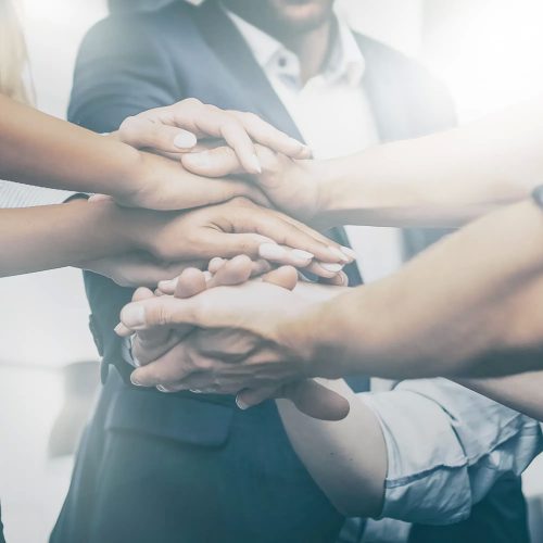 Teamwork haende zusammenarbeit